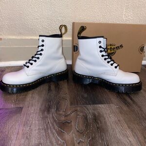 Dr. Martens White 1460 Bex with Black Soles